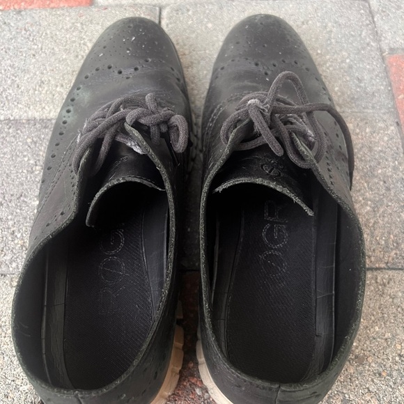 Cole Haan Black Leather Men's Oxfords with Tan Sole - Picture 6 of 9